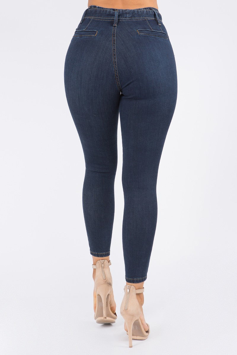 IN STYLE HIGH WAIST JEANS SKINNY FIT BOTTOM - BEYOU Apparel and Accessories