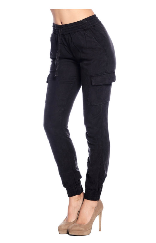 SOLID COMFORTABLE LOSE SKINNY STRETCHABLE WAIST JOGGER PANTS - BEYOU Apparel and Accessories, LLC