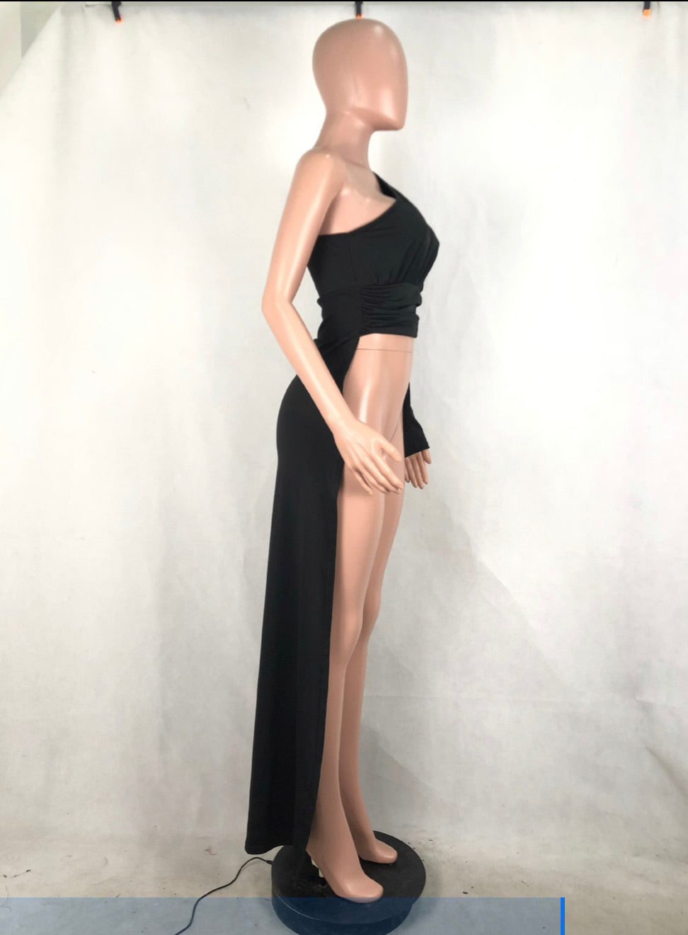 INCLINED SHOULDER ONE SIDE LONG SLEEVE BACK CAPED STYLE TOP - BEYOU Apparel and Accessories, LLC