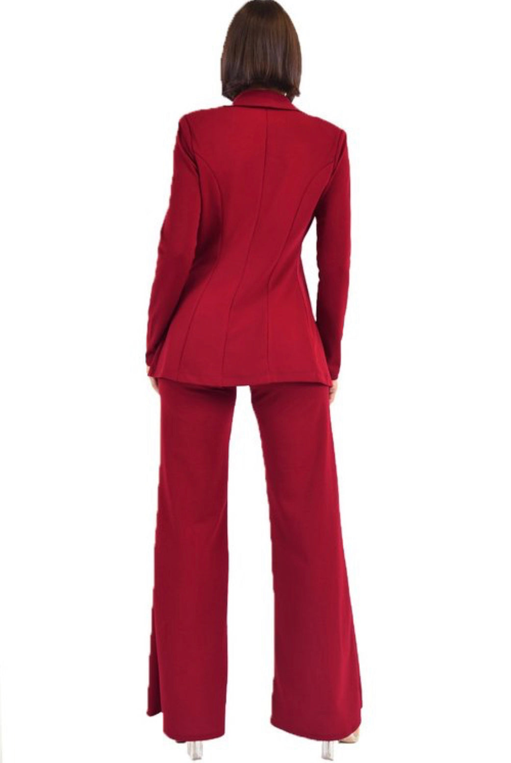 SOLID 2 PIECE ONE BUTTON JACKET SET New Arrival