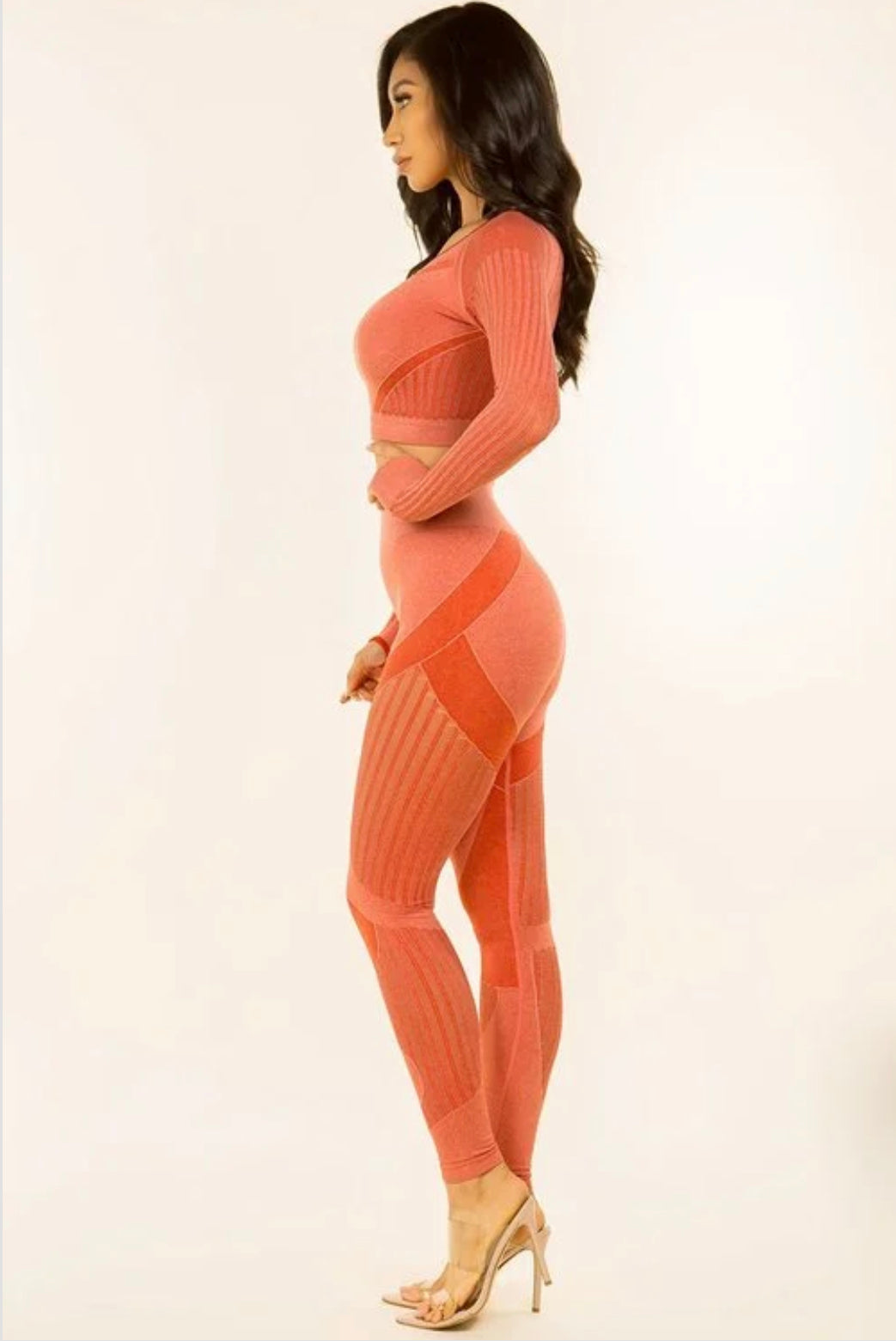 Seamless Super Elastic Laser Cut Sports Top & Leggings set Sportswear