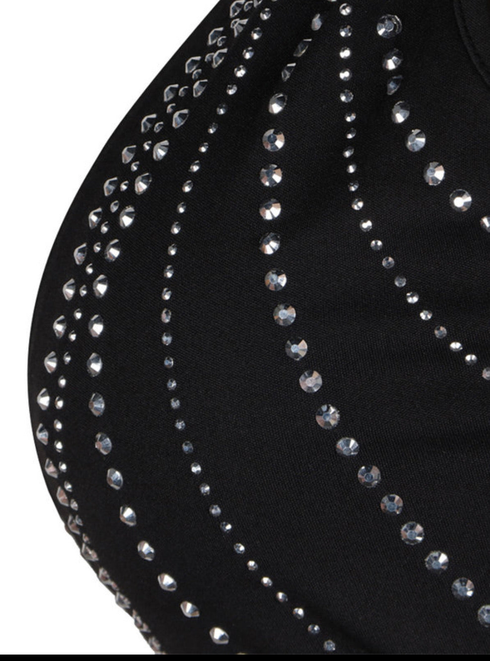 BACKLESS CROSSED STRAPS WITH RHINESTONES DESIGNS SLEEVELESS MIDI DRESS - BEYOU Apparel and Accessories, LLC