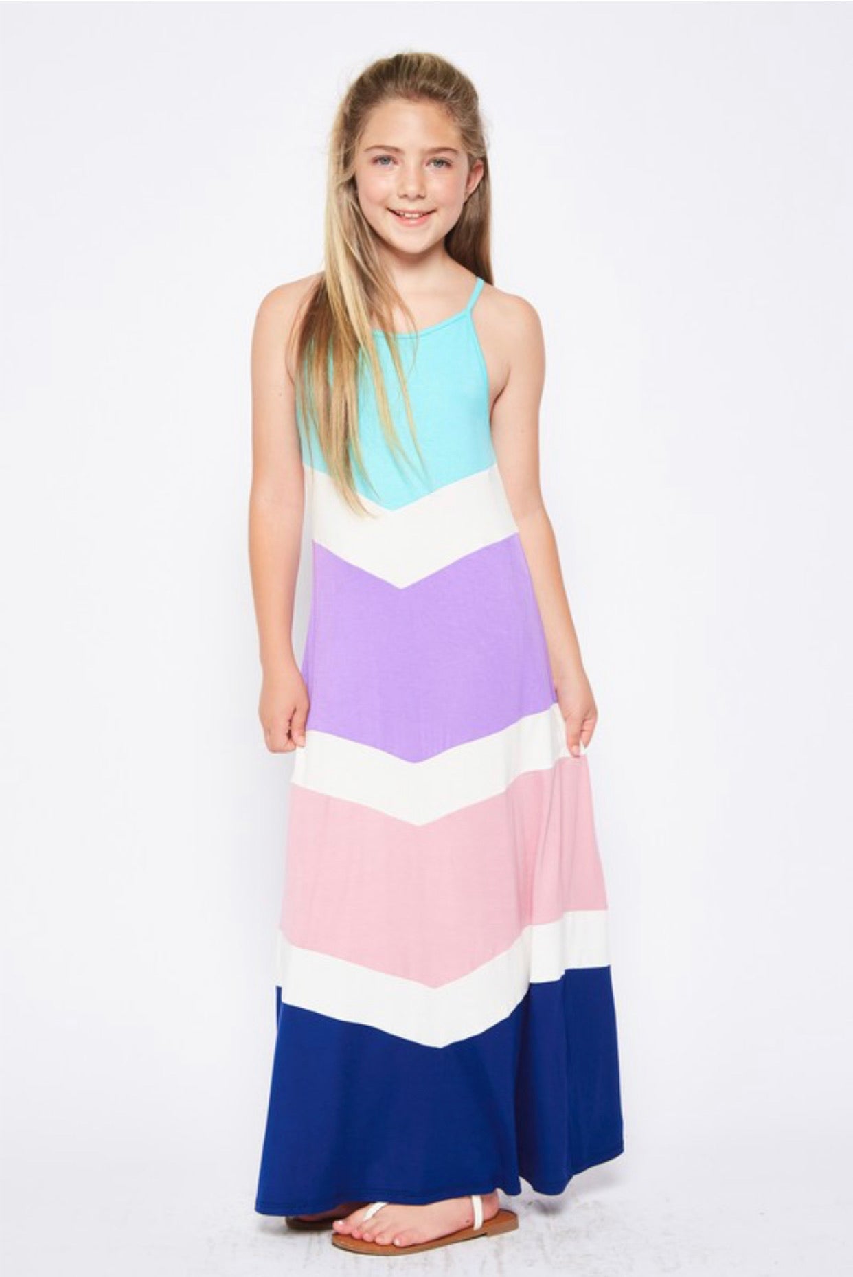KIDS SIZE COLOR BLOCK GIRL DRESS - BEYOU Apparel and Accessories, LLC