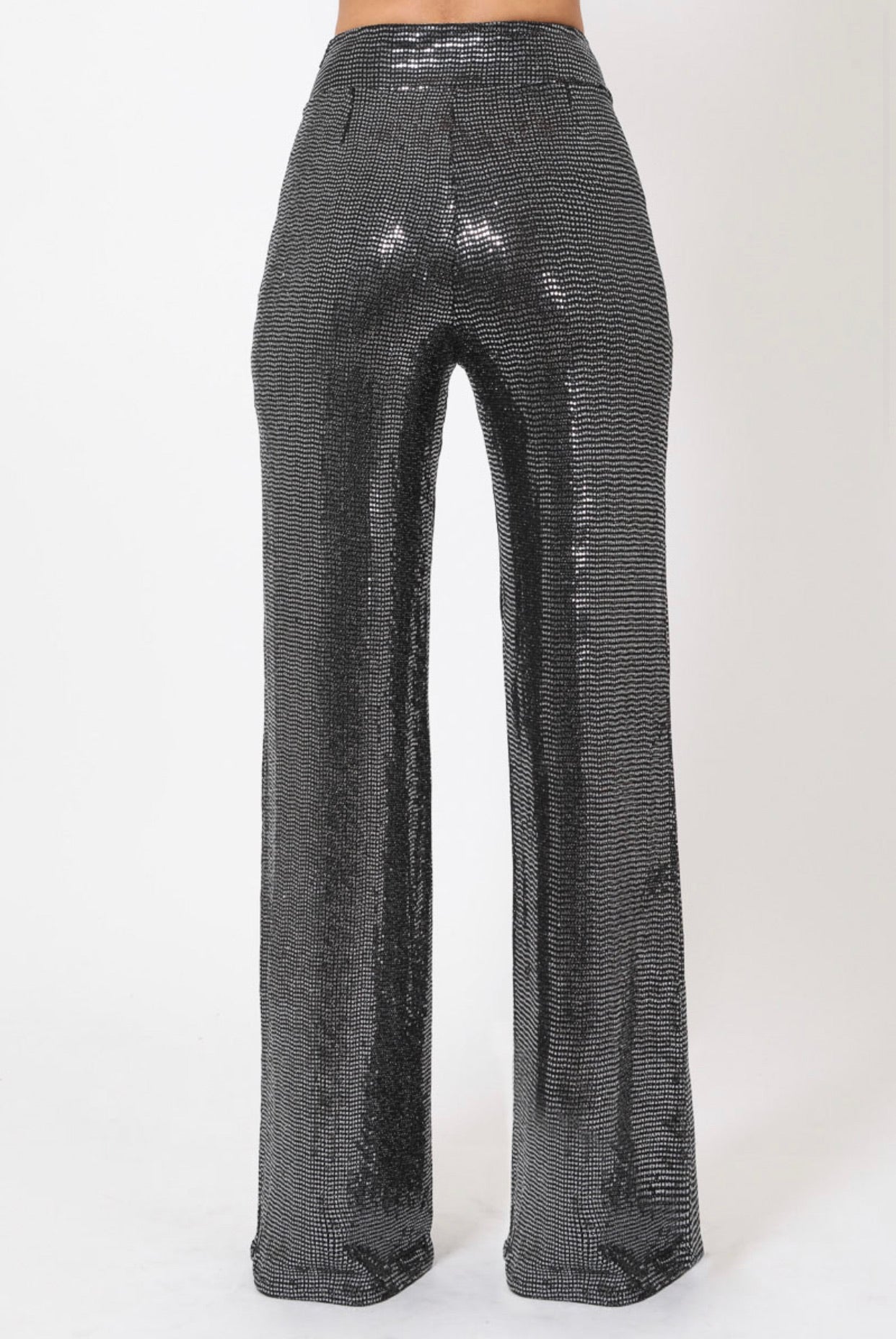 HIGH WAIST METALLIC FABRIC PANTS BOTTOM WEAR NEW ARRIVAL - BEYOU Apparel and Accessories, LLC
