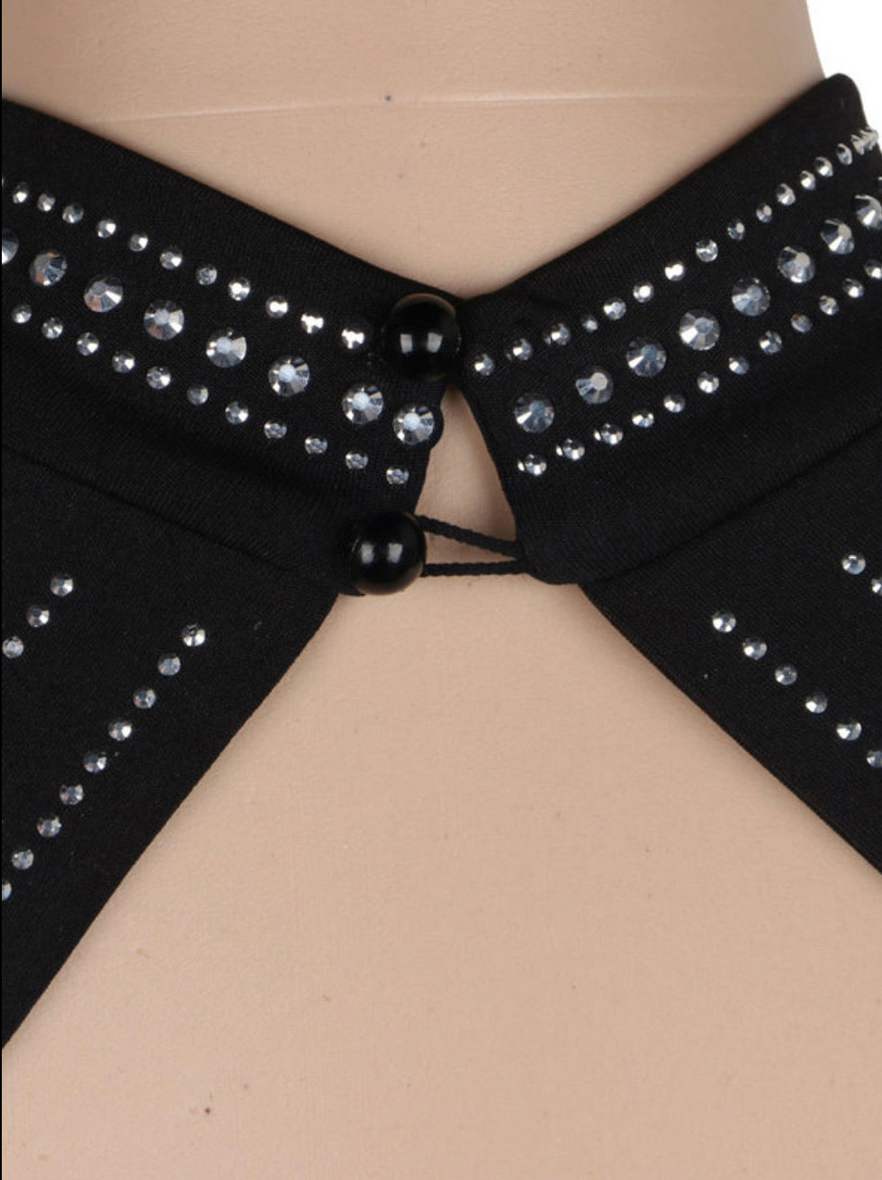 BACKLESS CROSSED STRAPS WITH RHINESTONES DESIGNS SLEEVELESS MIDI DRESS - BEYOU Apparel and Accessories, LLC