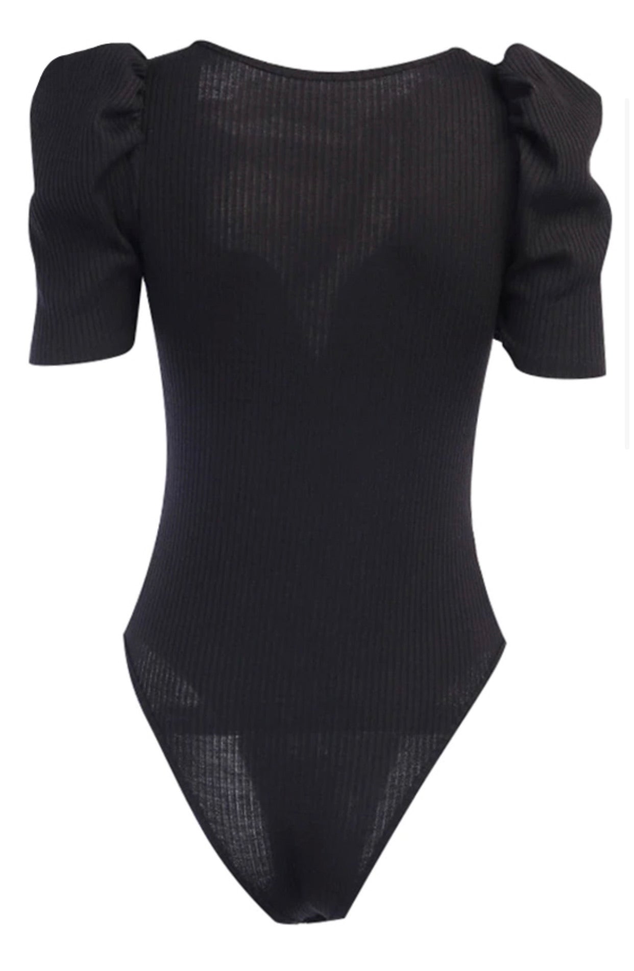 SOLID BLACK WHITE BODYSUIT - BEYOU Apparel and Accessories, LLC