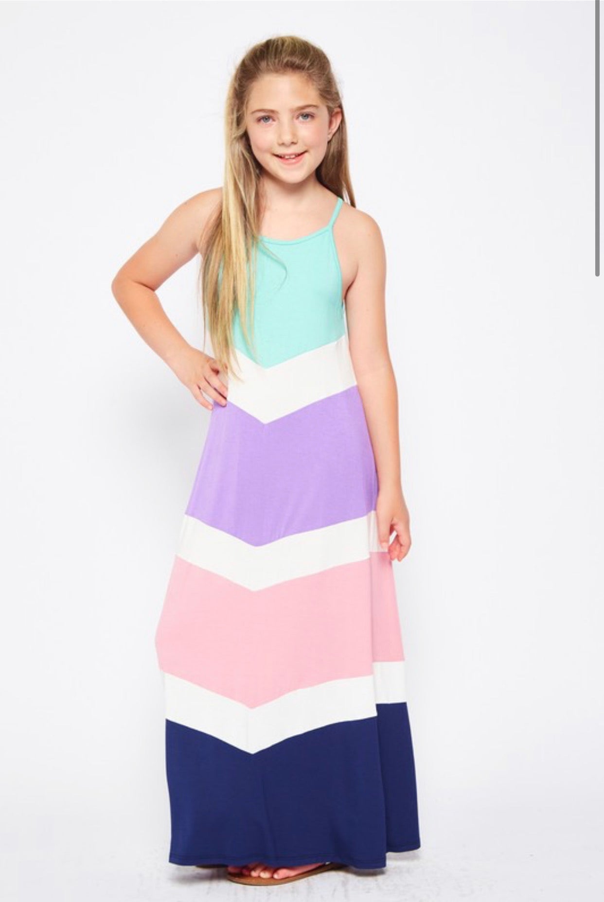 KIDS SIZE COLOR BLOCK GIRL DRESS - BEYOU Apparel and Accessories, LLC