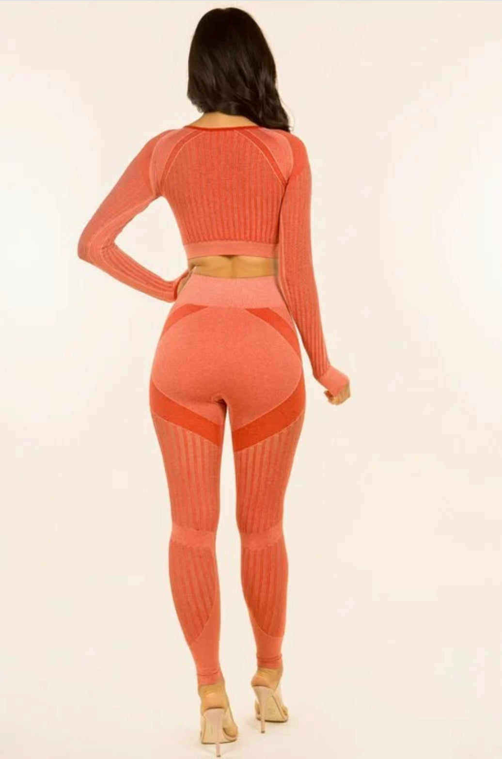 Seamless Super Elastic Laser Cut Sports Top & Leggings set Sportswear