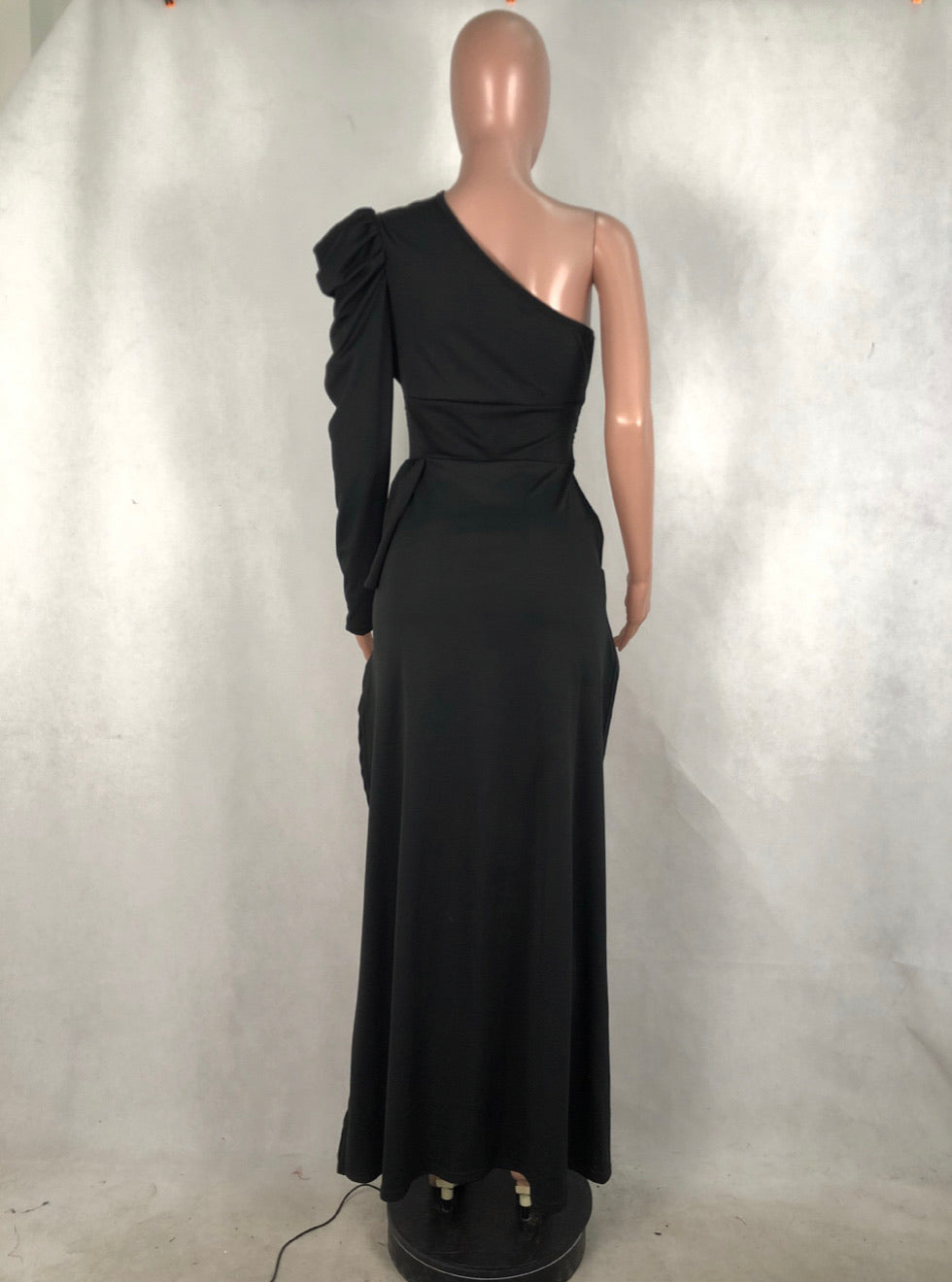 INCLINED SHOULDER ONE SIDE LONG SLEEVE BACK CAPED STYLE TOP - BEYOU Apparel and Accessories, LLC