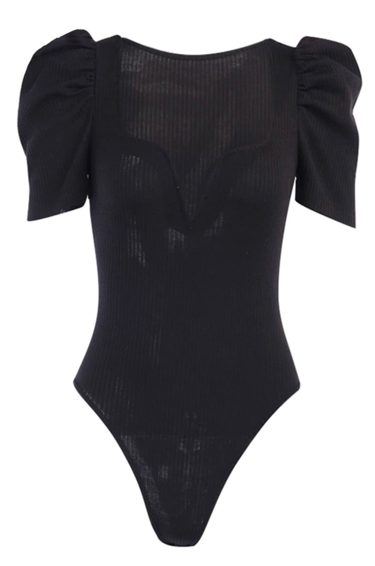 SOLID BLACK WHITE BODYSUIT - BEYOU Apparel and Accessories, LLC