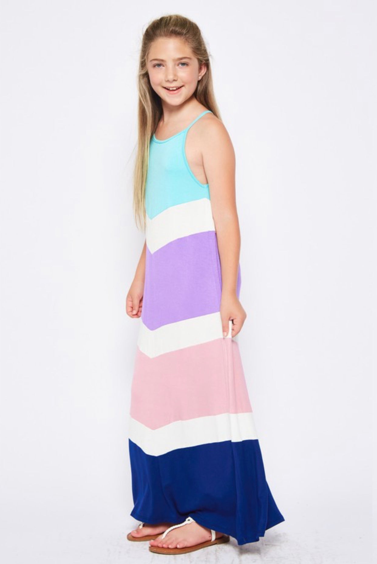 KIDS SIZE COLOR BLOCK GIRL DRESS - BEYOU Apparel and Accessories, LLC