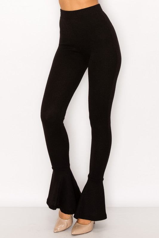 HIGH WAIST FLARE ON PANTS BOTTOM WEAR NEW ARRIVALS - BEYOU Apparel and Accessories, LLC