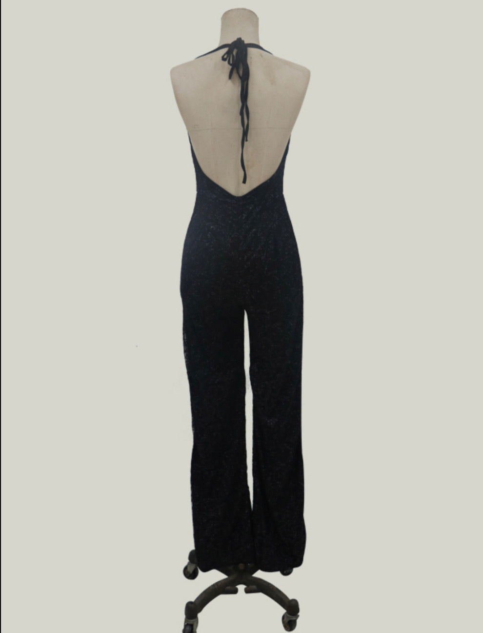 V-NECK BACKLESS SEQUINCE SLEEVELESS JUMPSUIT - BEYOU Apparel and Accessories, LLC