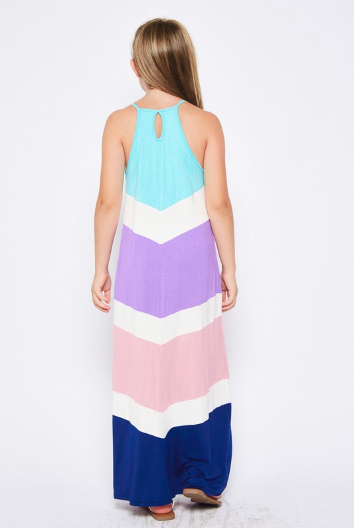 KIDS SIZE COLOR BLOCK GIRL DRESS - BEYOU Apparel and Accessories, LLC
