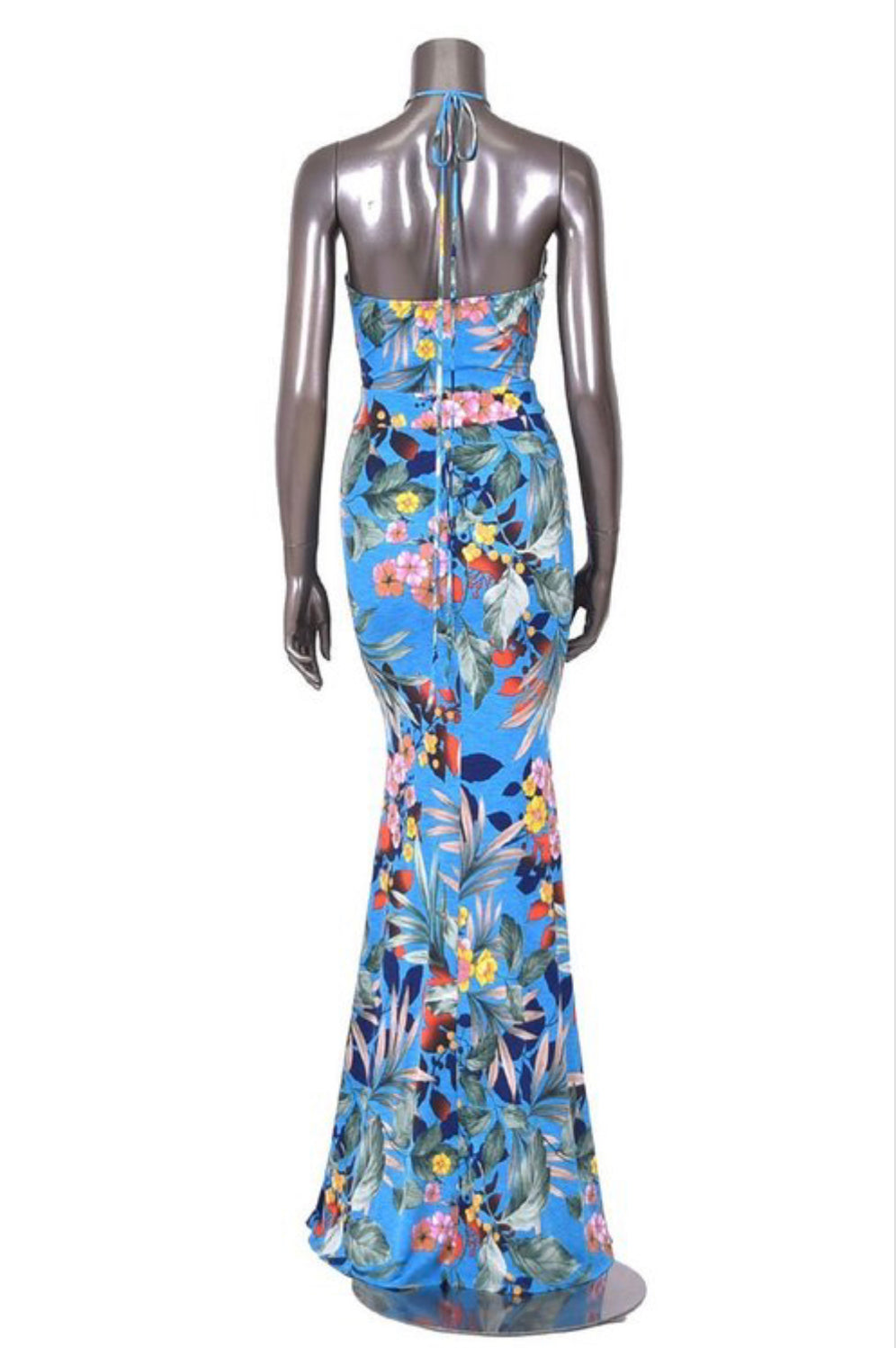 Floral Print Maxi Dress - BEYOU Apparel and Accessories