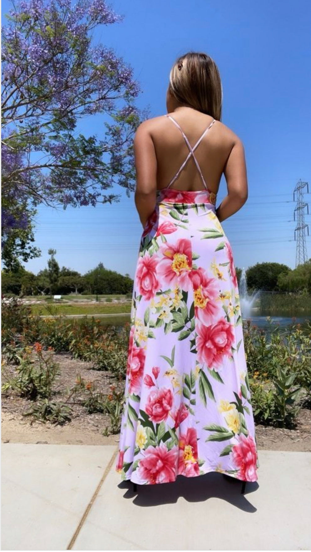 Maxi Dress With Shirt Under Adjustable Straps - BEYOU Apparel and Accessories