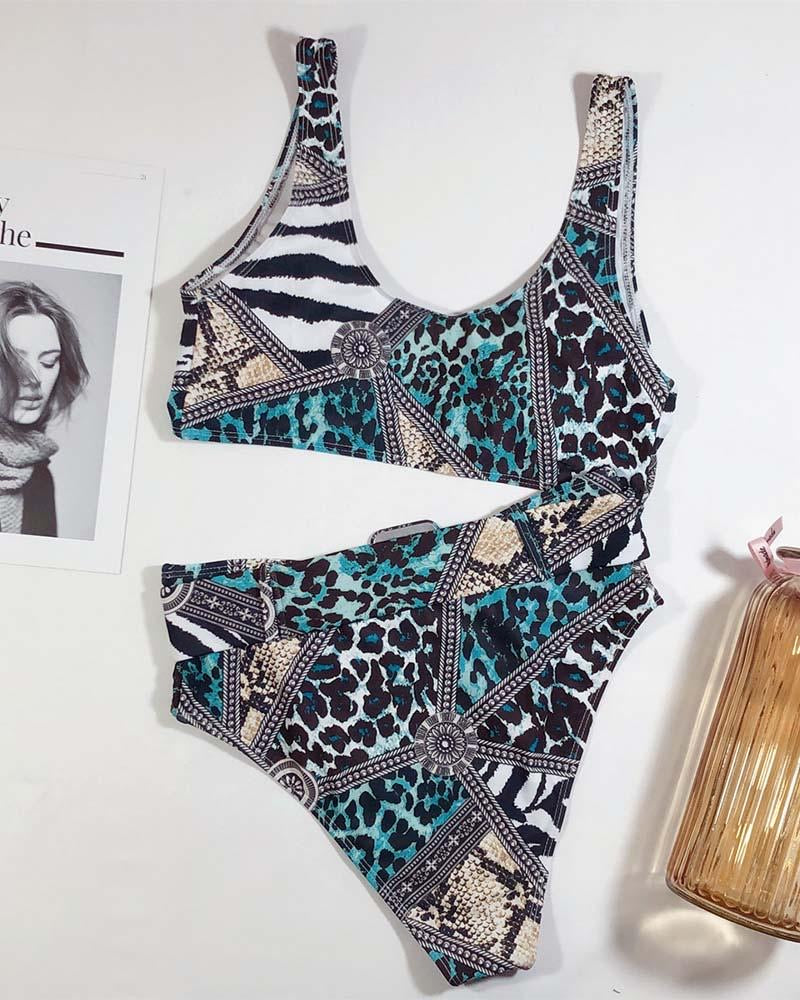 Snakeskin Print Bikini Set - BEYOU Apparel and Accessories, LLC
