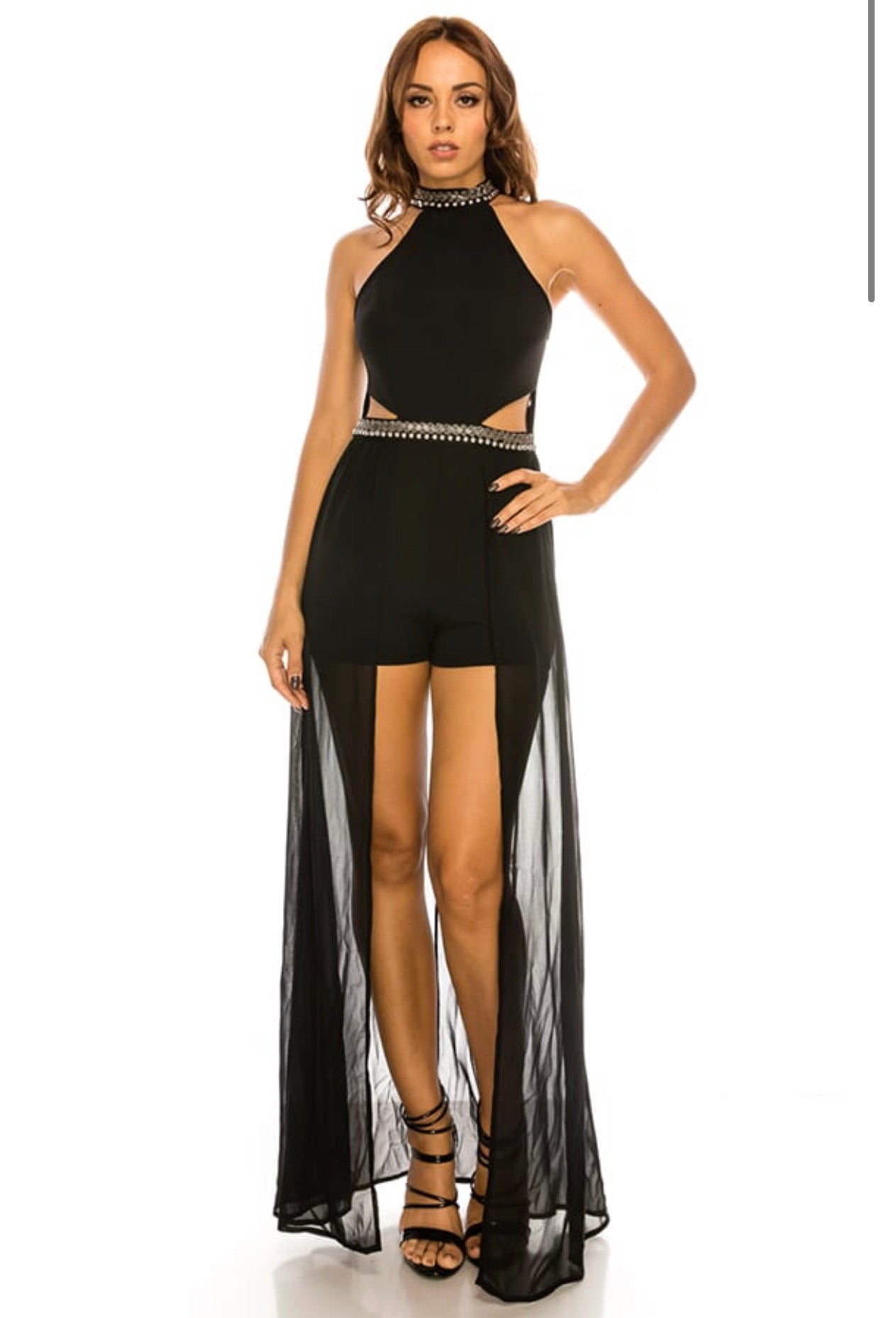 SEQUINS HI LOW ROMPER NEW ARRIVALS - BEYOU Apparel and Accessories, LLC