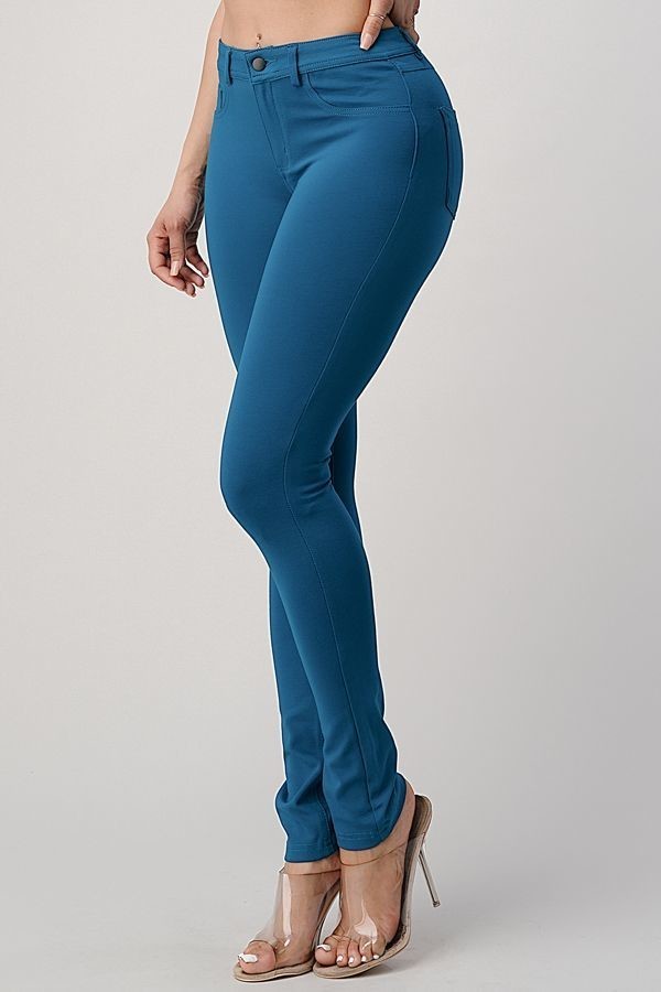 IN STYLE SKINNY JEANS WITH AN ULTRA-HIGH WAIST 5-POCKET - BEYOU Apparel and Accessories