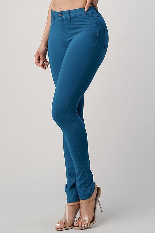 IN STYLE SKINNY JEANS WITH AN ULTRA-HIGH WAIST 5-POCKET - BEYOU Apparel and Accessories