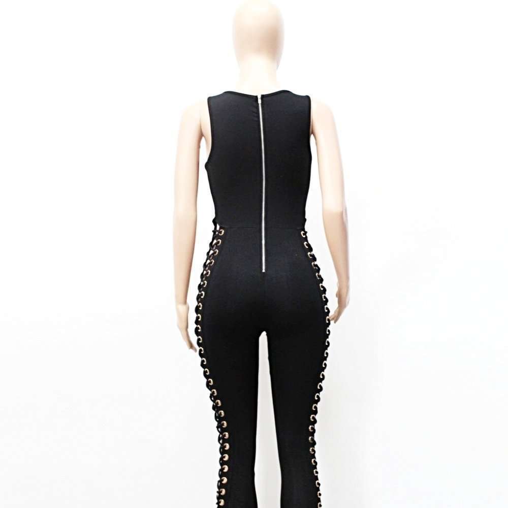 Sexy Outgoing Tie- Up Jumpsuit - BEYOU Apparel and Accessories, LLC