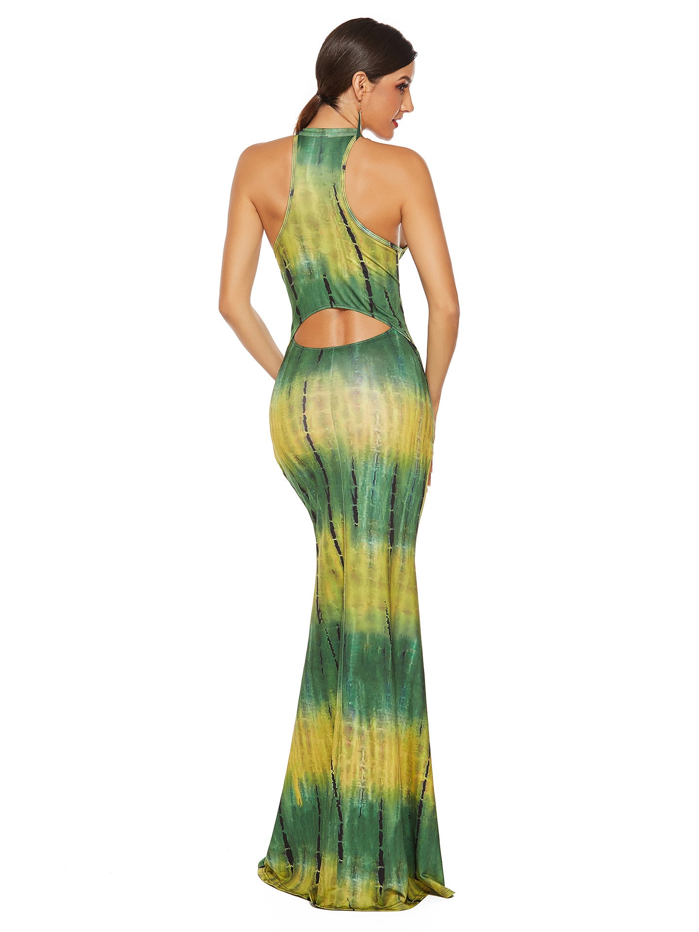 COLORFUL PRINTED SLEEVELESS STRETCHABLE LONG DRESS - BEYOU Apparel and Accessories, LLC