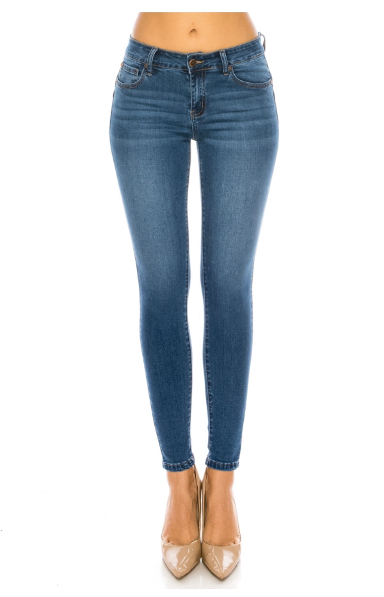 CLASSIC MID RISE ANKLE SKINNY JEANS BOTTOM WEAR - BEYOU Apparel and Accessories, LLC